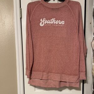 The Southern Shirt Company Long Sleeve Tee in Dusty Rose